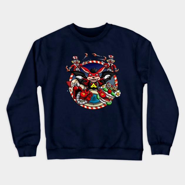 Aero the Acrobat Crewneck Sweatshirt by WarioPunk